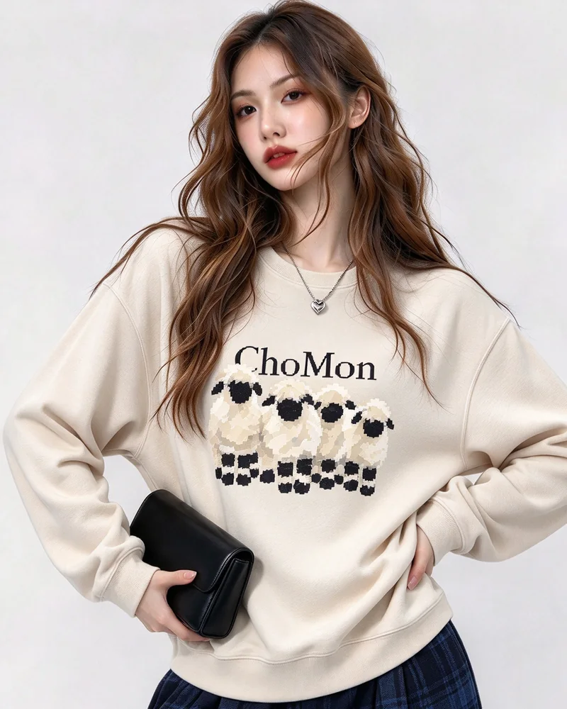 羊羊晒太阳 圆领卫衣 Sheep Duo Crewneck